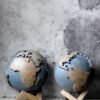 "Captivating Hand-Carved Wooden Globe: A Touch of Elegance and Wanderlust Crafted by Wild Roots - Mango Wood Masterpiece for Office and Home Decor"