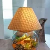 Round Bowl Lamp Terrarium with LED light and greenery by Wildroots