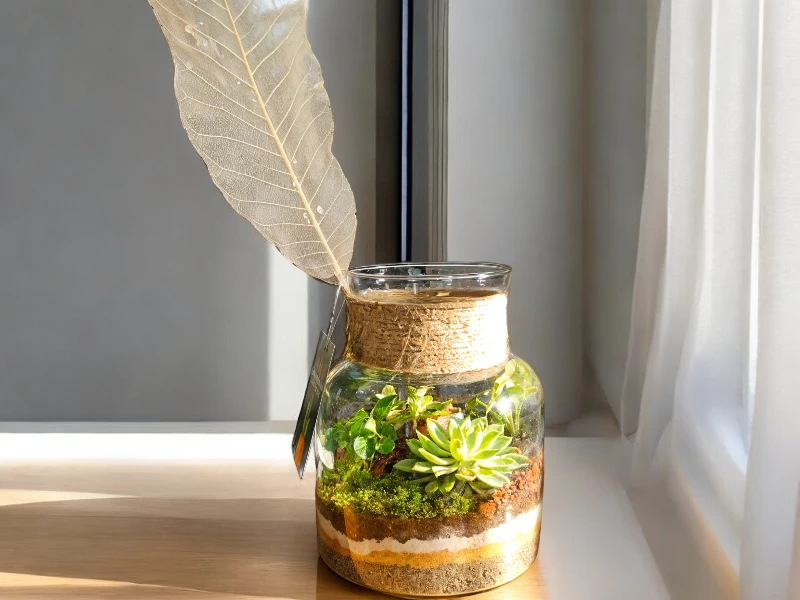 Glass Bottle Terrarium