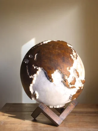 Wooden hand carved globe by wild roots (10)
