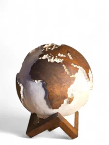 Hand Carved Solid wooden Globe