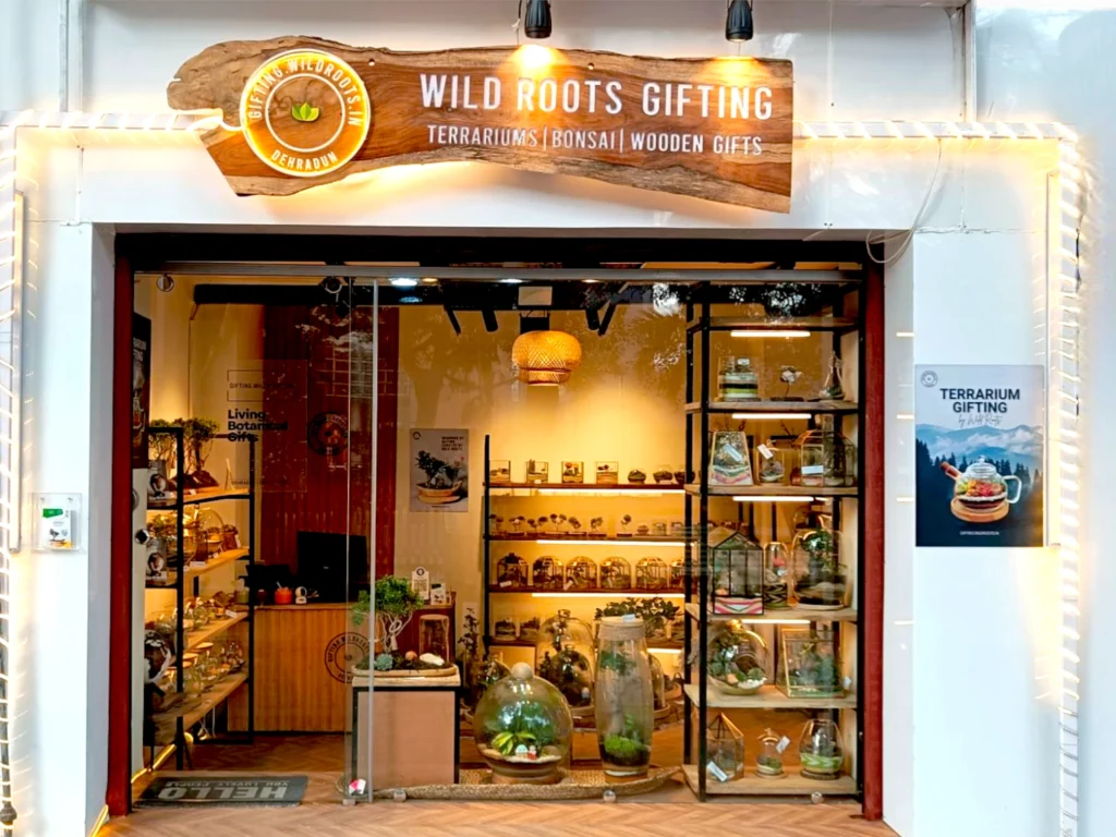 Wild Roots Gifting showroom at Connaught Place, Delhi – premium plant-based gifts, eco-friendly décor and sustainable gifting solutions.