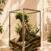 Medium Cuboidal Glass Terrarium with Real Living Plants by Wild Roots Gifting (12 x 7 x 7 Inches)
