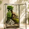 Medium Cuboidal Glass Terrarium with Real Living Plants by Wild Roots Gifting (12 x 7 x 7 Inches)
