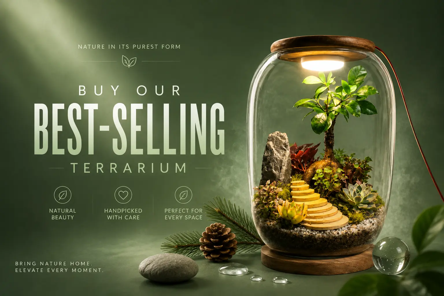 Premium handcrafted terrariums by Wild Roots Gifting featuring elegant glass terrariums with real plants, available at Connaught Place, Delhi. Luxury indoor plant décor for homes, offices, hotels, and corporate gifting across Delhi