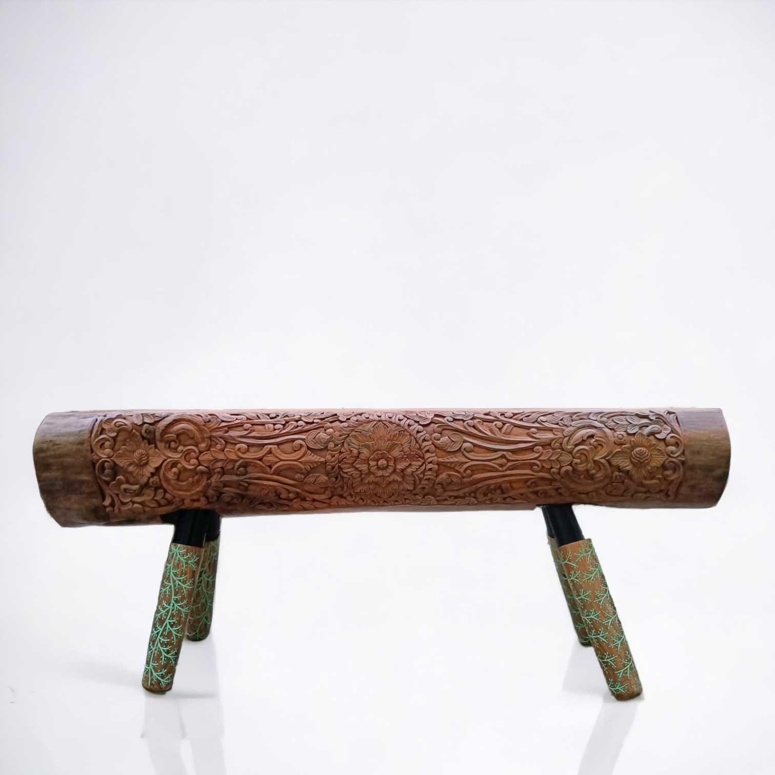 "Discover the rustic charm of Hand Carved Sal Wood Wooden Log Planters. Transform your space with nature's elegance today!"